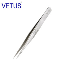 Cross-border supply of VETUS precision stainless steel tweezers thickened anti-magnetic anti-acid nail birds nest hair pick SP-10