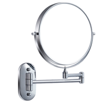 Hole-free bathroom vanity mirror without light wall-mounted folding telescopic double-sided vanity mirror hotel bathroom mirror