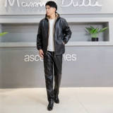 Водонепроницаемые ветрозащитные штаны, удерживающие тепло утепленные колготки для пожилых людей, толстовка с капюшоном, комплект, оверсайз, для среднего возраста