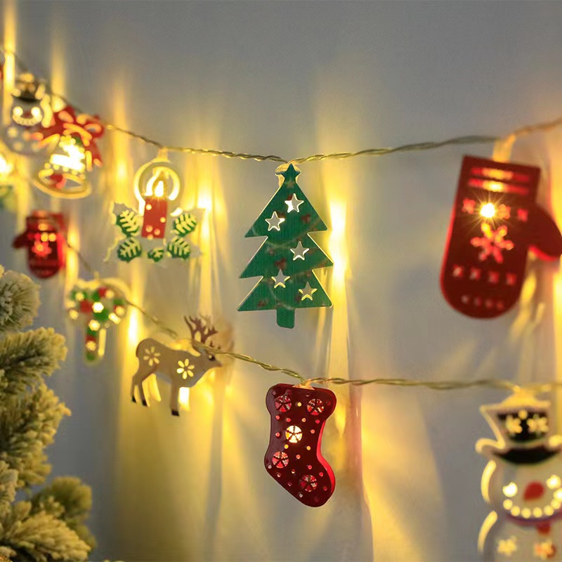 Santa Claus decorative lights room bedroom atmosphere scene layout cute creative led light string luminous decoration lights