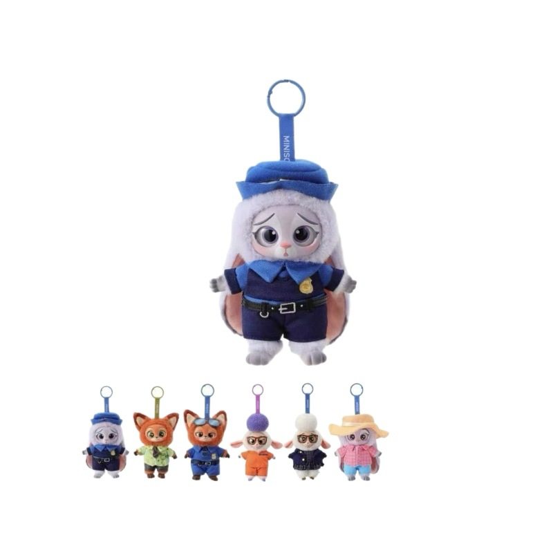 Zootopia Full Series 6 Vinyl Plush Toys Trendy Blind Box Figurines Keychains Student Backpack Charms