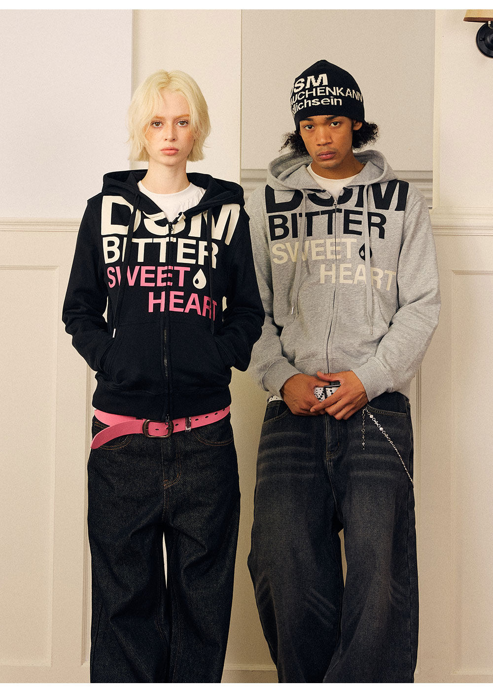 DONSMOKE Letter Print Hooded Sweatshirt