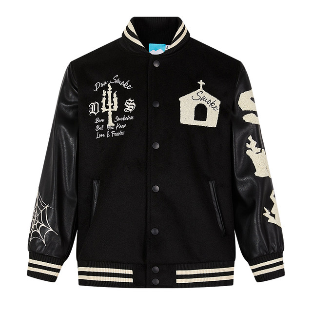 DONSMOKE castle country tide embroidery couple baseball uniform jacket autumn and winter quilted jacket