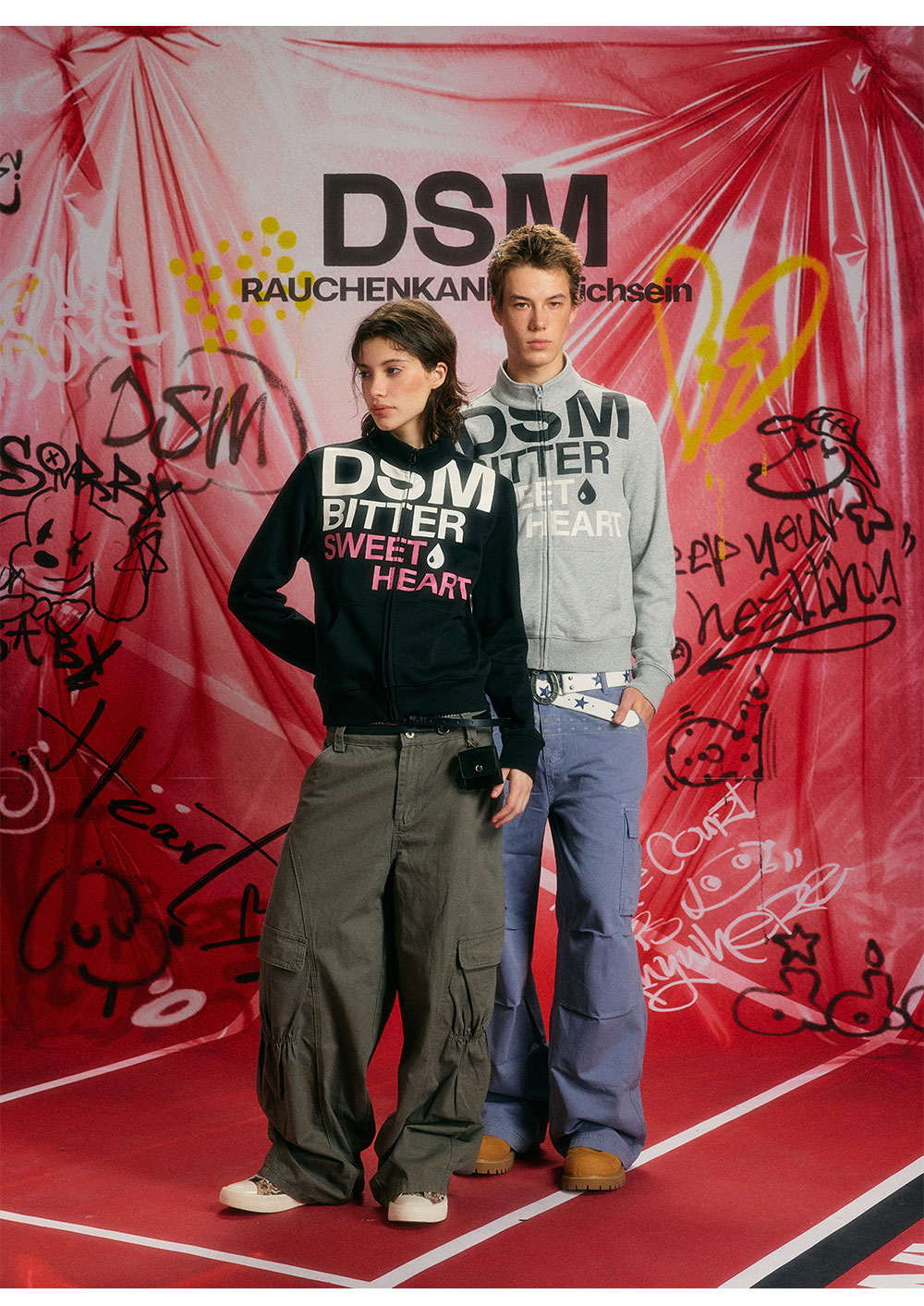 DONSMOKE Letter Print Hooded Sweatshirt