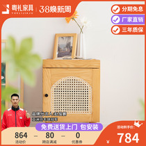 Nordic solid vine cottage bedside retro locker bedroom retro wax locker bedroom shelf