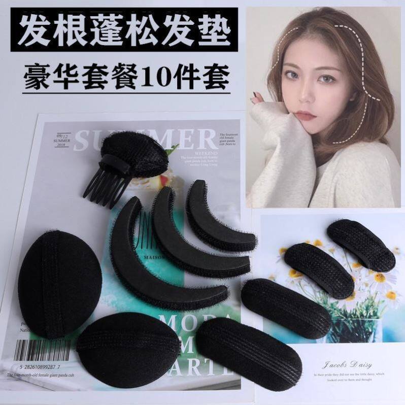 Deep Sea Hair Cushion High Heightening Fluffy Hair Dresser Overhead Cushion Hair Clip Pad Hair Root Fluffy Sticker Sponge Clip
