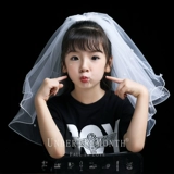 Детская лесная вуаль, реквизит для фотосессии, белая пышная короткая вуаль «Любовь под луной», супер сказочная вуаль