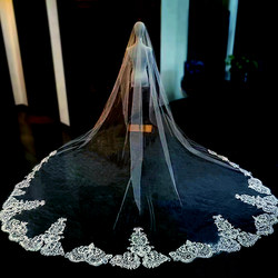 Bride's wedding Main wedding gauze Super Fairy Mori is Korean long long tail tail tail veil, fish tail wedding veil accessories