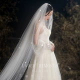 月下相恋 Главное свадебное платье невесты с длинной ниспадающей фатой, реквизит для фотографий интернет-знаменитостей в стиле суперфеи, фата и аксессуары для волос.