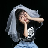 Детская лесная вуаль, реквизит для фотосессии, белая пышная короткая вуаль «Любовь под луной», супер сказочная вуаль