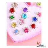 Детское мультяшное кольцо для принцессы, бриллиантовая игрушка, новая коллекция, принцесса Эльза, с драгоценным камнем