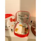 Hello Kitty, мультяшная портативная косметичка, вместительная и большая сумка через плечо для выхода на улицу, милый ящик для хранения для путешествий