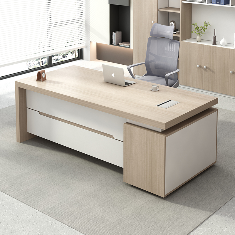 Minrui Boss Desk Office Desk Simple Modern Single-Person Office Desk Finance Desk Supervisor Manager Desk and Chair Executive Desk
