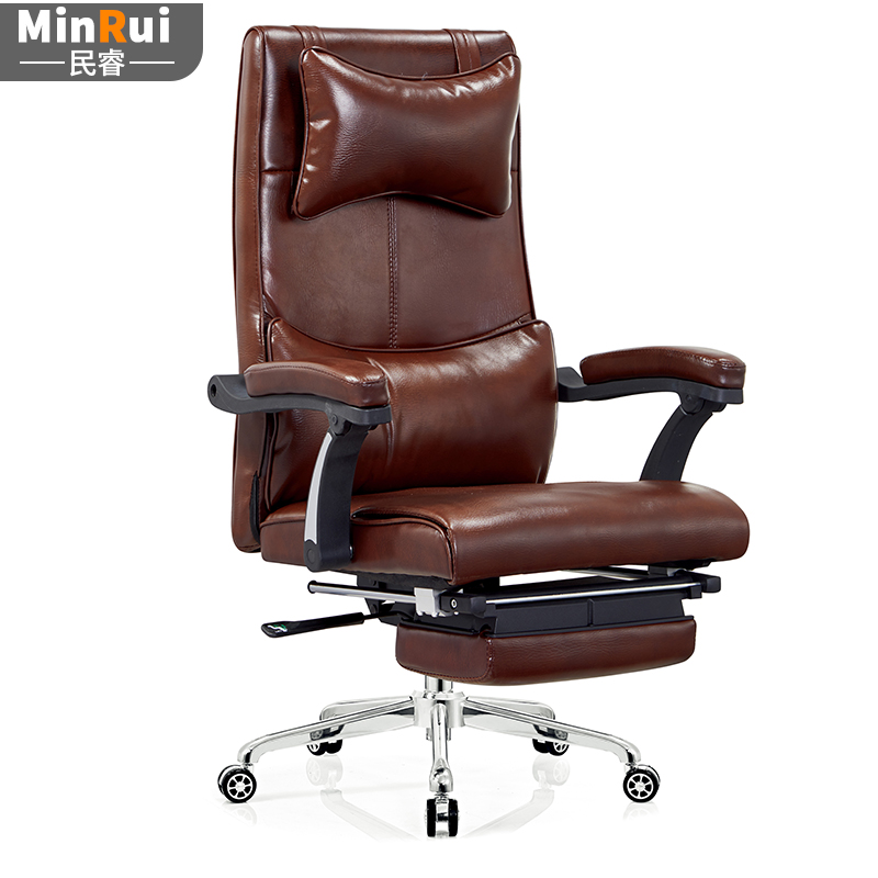 Computer chair lunch break boss chair business waist support high back office chair swivel chair high-end atmosphere executive chair leather chair chair