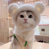 Шляпа для домашних животных милая новогодняя плюшевая кошачь