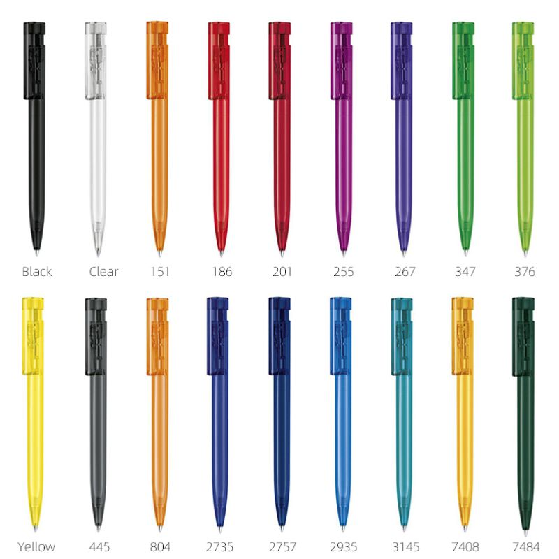 Germany imported Liberty transparent gel pen press-type senator straight liquid water-based ballpoint pen gel pen black 0 5 simple signature pen high-value office water-based pen customization wide
