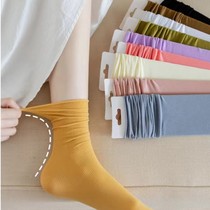 (5 Pairs) Bing Bing Socks Womens Summer Pile Socks Womens Summer Thin Socks White Summer Net Red Ice Silk