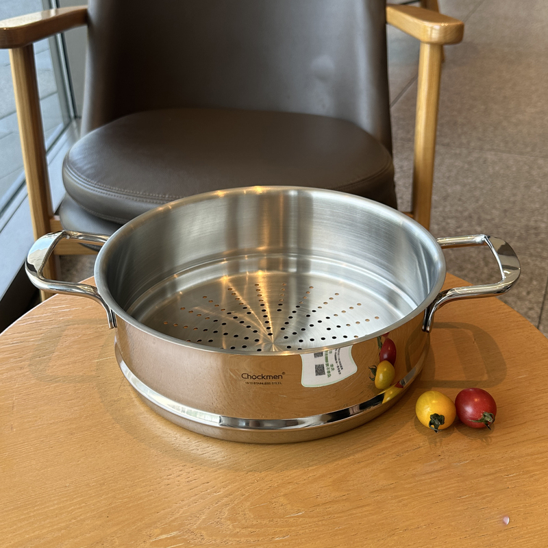 Zhuode Mingliangguang 18/10 Stainless Steel Steamer with Handles, Steaming Grid, Steaming Tray 22-24-26-28-30cm