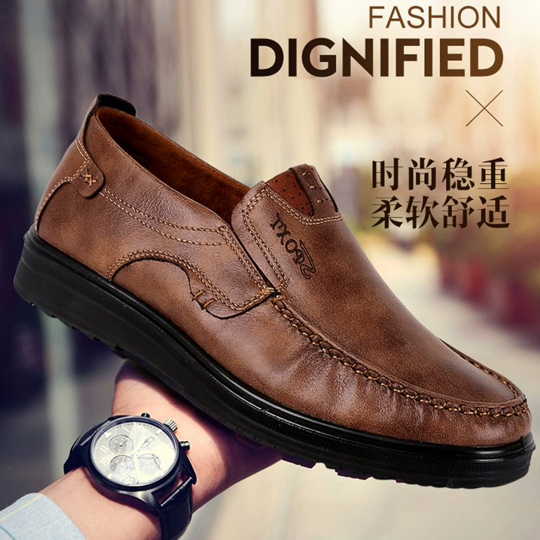 . Mùa hè và mùa thu mới của nam giới giày đơn kinh doanh bình thường mềm mại dưới cùng thoáng khí giày làm việc màu đen cũ giày vải Bắc Kinh nam thấp đầu - Giày thấp