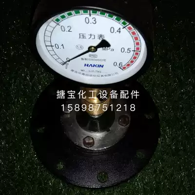 Stainless steel enamel diaphragm pressure gauge acid and alkali resistant corrosion resistant flange pressure gauge DN125 DN150