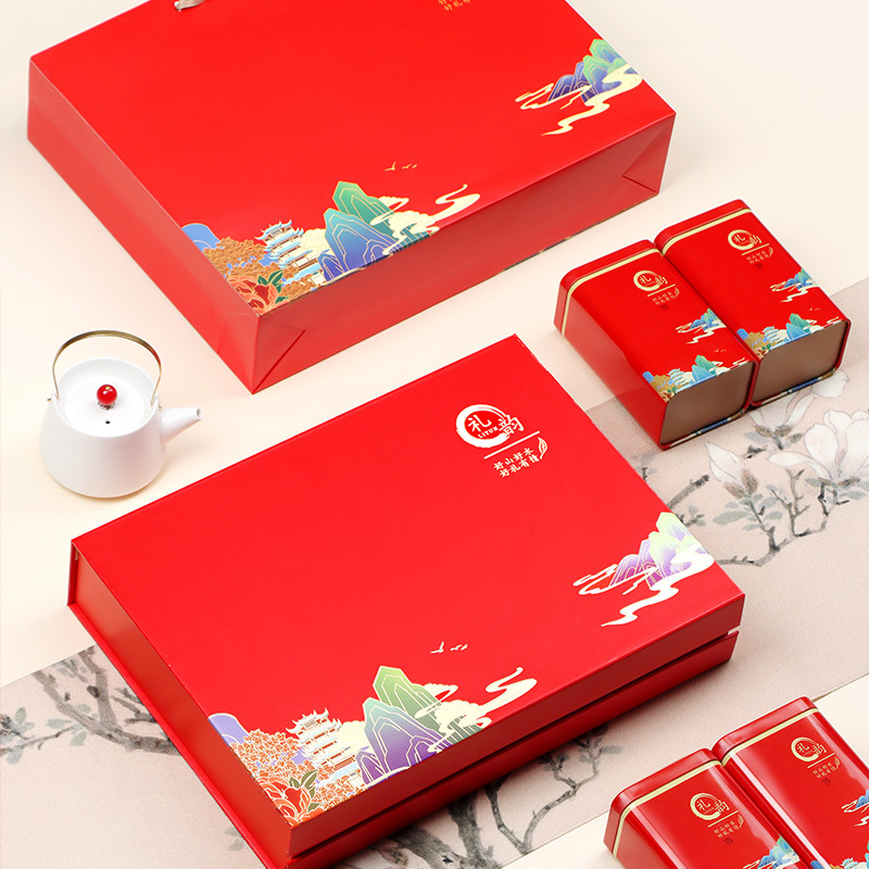 Empty Black Tea Gift Box Half a Pound 0.5kg Yunnan Black Tea Green Tea Longjing Xinyang Maojian Rizhao Green Tea Packaging Box