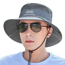 Jeep hat mens summer sunshade outdoor fishing breathable sun protection hat fisherman hat mens fishing sun hat