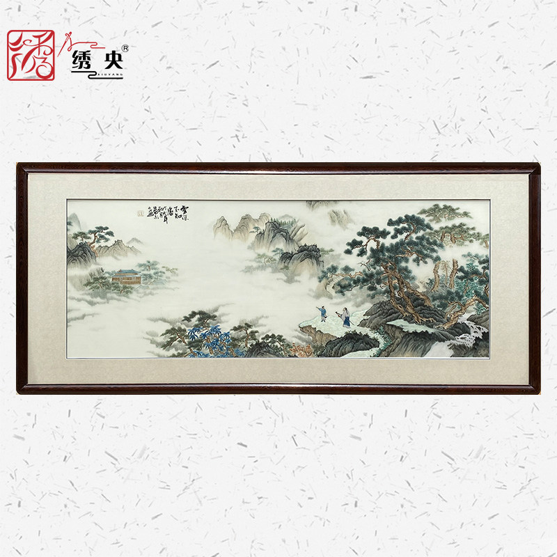 Suzhou embroidery 1--4 silk pure handmade Suzhou embroidery boutique finished painting Chinese decoration gift living room dining room landscape