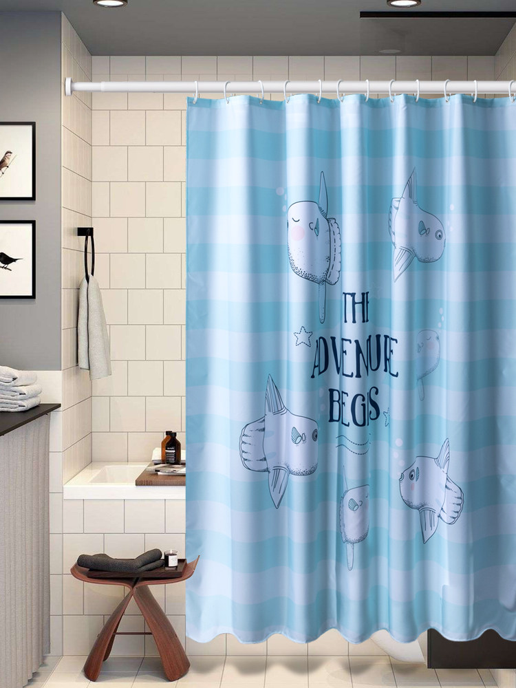 Bathroom Japanese shower curtain powder room partition water curtain high-end Bath waterproof cloth dry and wet separation shower curtain