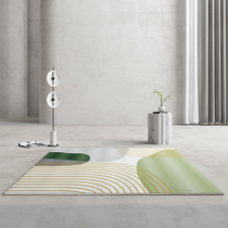 (One blanket one painting) Light luxury wind Green living room carpet Coffee table blanket Nordic bedroom bedside blanket Wabi-Sabi summer