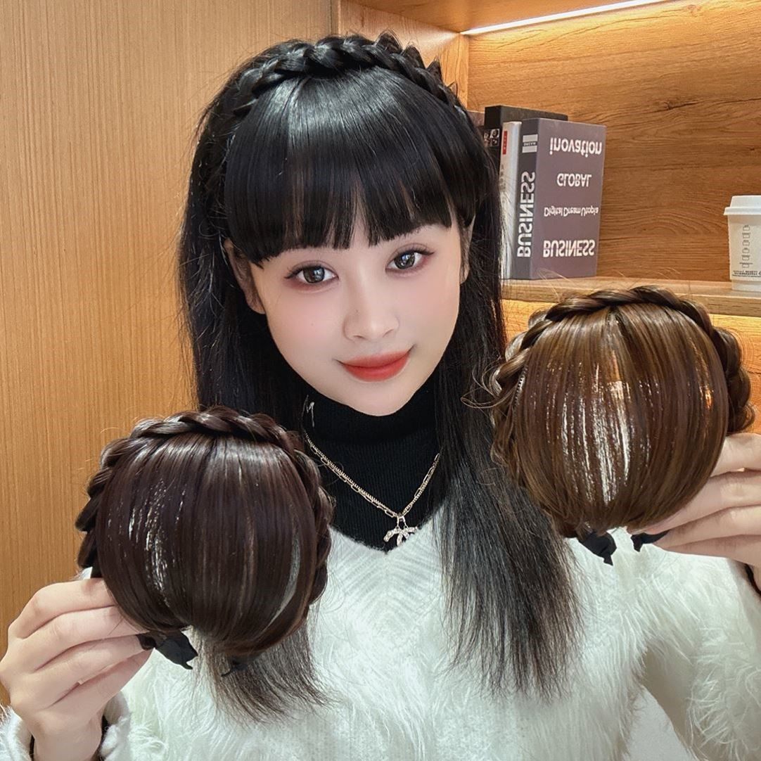 刘海假发发箍一体式假发麻花发箍:让你轻松变美,瞬间提升气场!-发饰-淘宝好物网