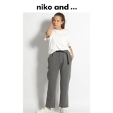 niko and ... Японские летние приталенные штаны, высокая талия, свободный прямой крой