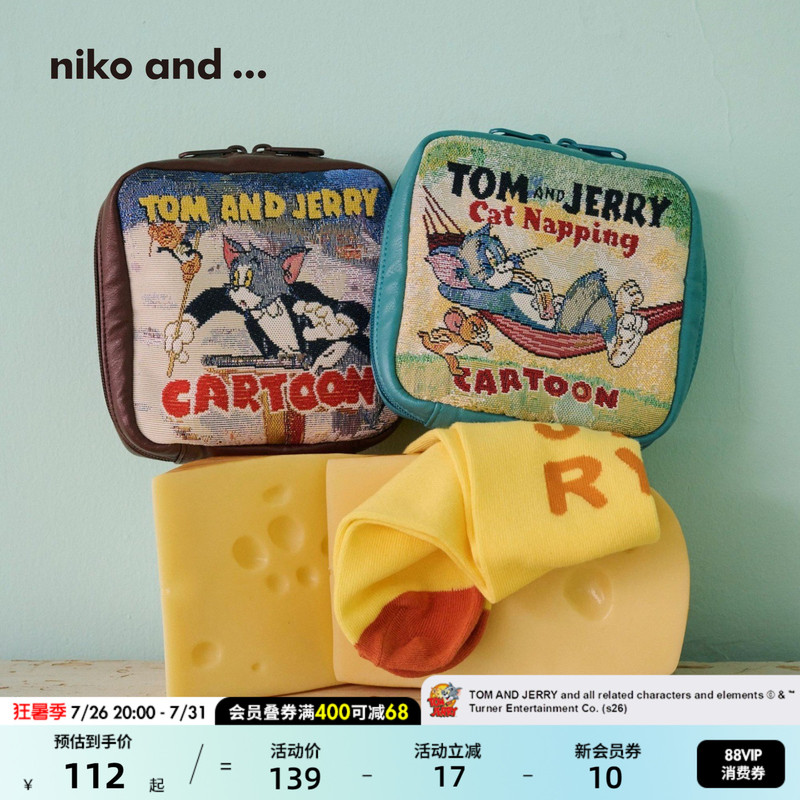 Niko And... Tom and Jerry Collaboration 2026 New Pu Leather Small Coin Purse 646157