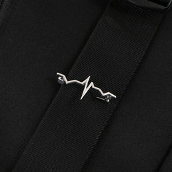 Pin style ສ້າງສັນເຄມີໂມເລກຸນ electrocardiogram ໂລຫະ brooch ຄົນອັບເດດ: summer ຕ້ານການຮົ່ວໄຫລ buckle badge ອຸປະກອນເຄື່ອງນຸ່ງຫົ່ມ