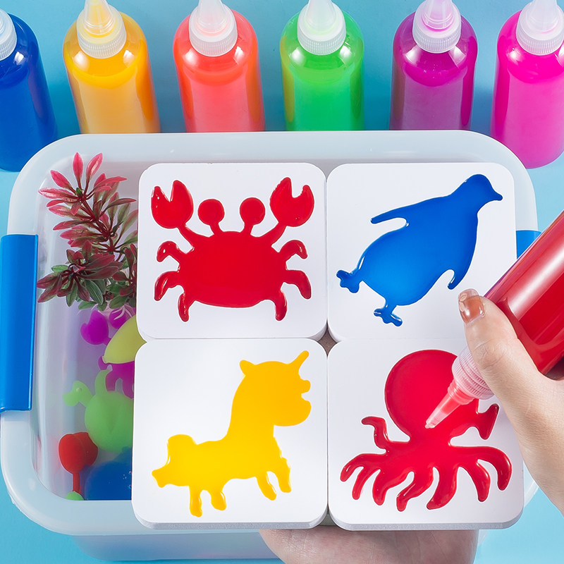 Fingerpaint paint children's water pigment painting children's painting book diy hand water floating toy girl water painting