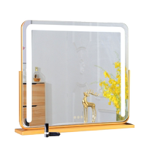 Makeup mirror with light desktop desktop led home bedroom large rechargeable rotating smart light fill vanity mirror