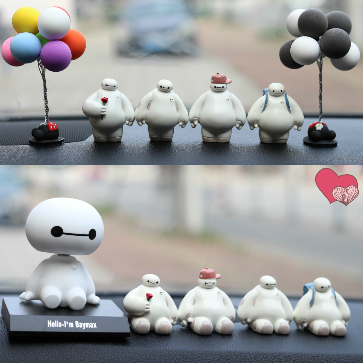 Car swing piece Color Balloon Cute Pretty Big White Ecstasy Car In-car Middle Control Desk Woman