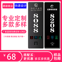 Hotel Guesthouse Luminous Electronic Doorplate LED Pack compartment Room room Number with lamp Custom wireless new door display