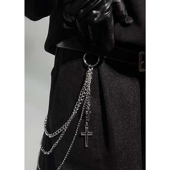 Trendy brand double chain stainless steel trouser chain hanging chain