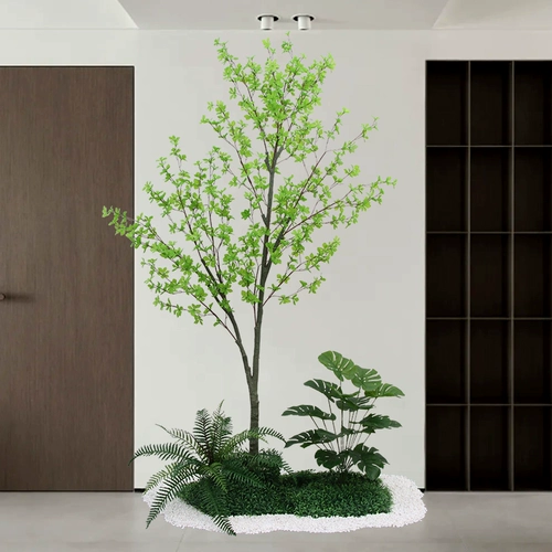 Моделирование зеленое растение красное кленовое пейзаж Комбинированный балкон ландшафт внутренний интерьер большой висящий колокольчик