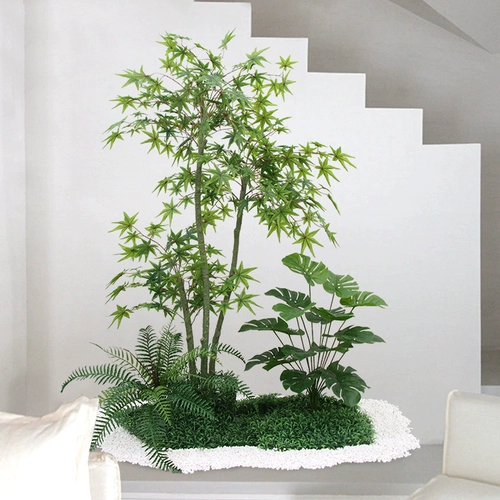 Моделирование зеленое растение красное кленовое пейзаж Комбинированный балкон ландшафт внутренний интерьер большой висящий колокольчик