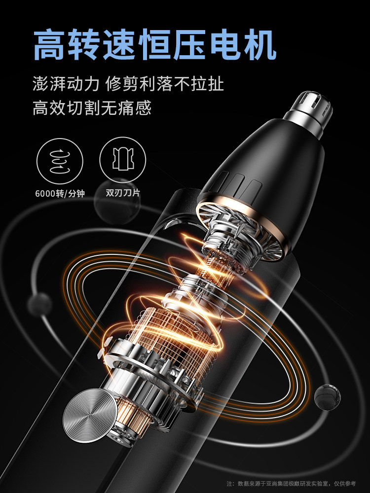 Electric Nose Hair Trimmer for Men, Nostril Cleaning Tool, Nose Hair Removal Shaver, Men's Scissors, Unisex