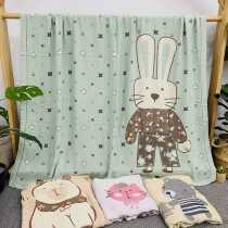 Gauze cover blanket thin bamboo fiber double-layer cooling blanket childrens air-conditioning blanket ice silk blanket baby nappy bamboo cotton blanket