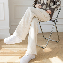 Pregnant Woman Pants Fall Toabdominal Pants Spring Autumn Outside Wearing Loose Big Code Wide Leg Pants Autumn Winter Light Core Suede Trousers Pregnancy Pants