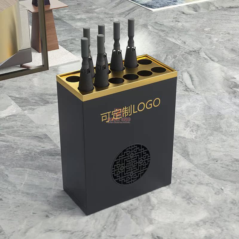 Brief Umbrella Shelf Hotel Lobby Commercial Art Shelve Samples House Display Center Bank Entrance Door Containing Umbrella Barrel Show Shelf