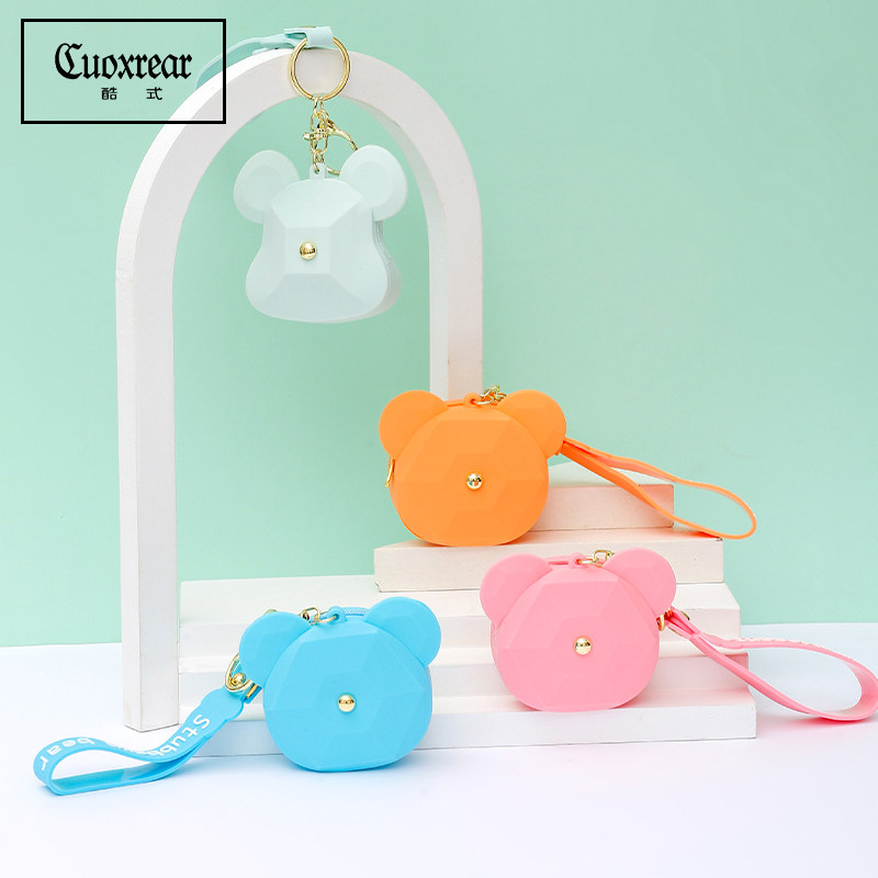 Zero Wallet Wallet Woman Little Mini Cute Teen Heart Lipstick Red Coin Key Bag Student Hand Grab Wrist Headphone Bag