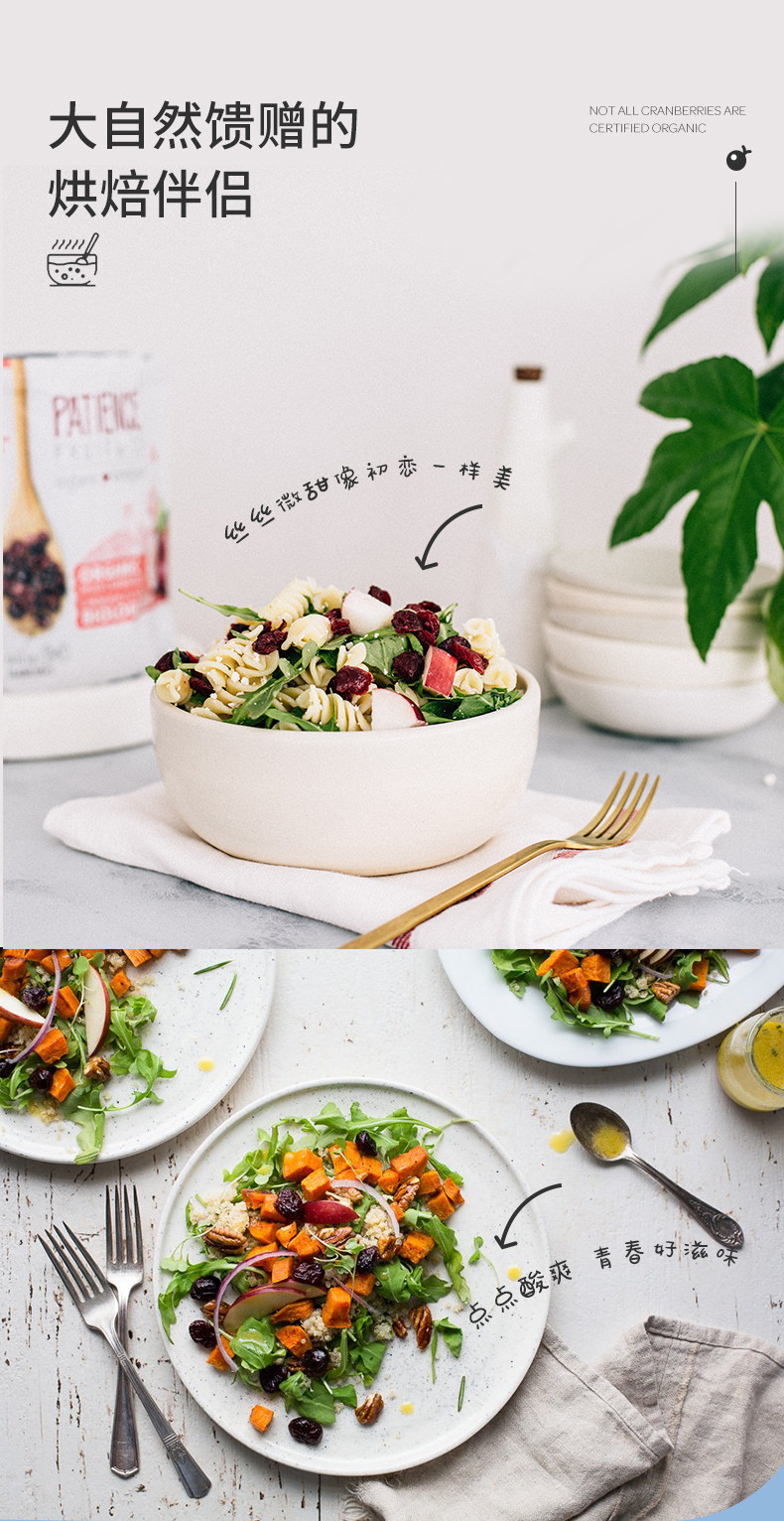 加拿大u安产 耐心 有机蔓越莓/樱桃/蓝莓 混合果干 196g 图8