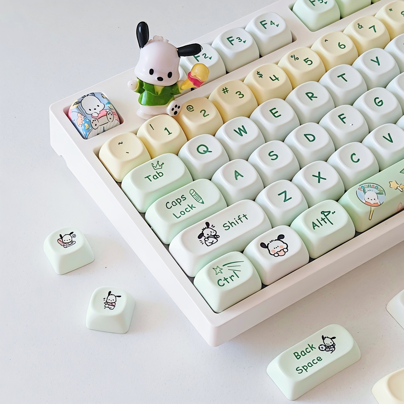 Mechanical Keyboard 108 Keys Three-Mode Wireless Bluetooth Wired for Girls Tablet Office Gaming Silent Mahjong Sound Cute