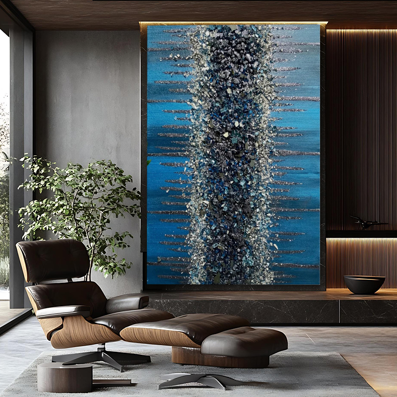 Modern Decorative Painting Crystal Diamond Three-Dimensional Hand-Painted Installation Hotel Restaurant Living Room Corridor High-End Art Wall Hanging Painting Modern Decorative Painting Crystal Diamond Three-Dimensional Hand-Painted Installation Hotel Restaurant Living Room Corridor High-End Art Wall Hanging Painting