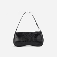 Черный, крокодиловый принт