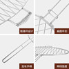 Grilled fish clip, stainless steel grilled fish rack, grilled fish net clip, barbecue net splint, round Q-shaped barbecue appliance, commercial large